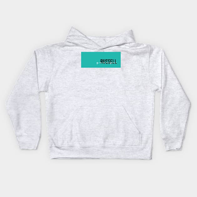 George Russell Driver Name - 2022 Season #5 Kids Hoodie by GreazyL